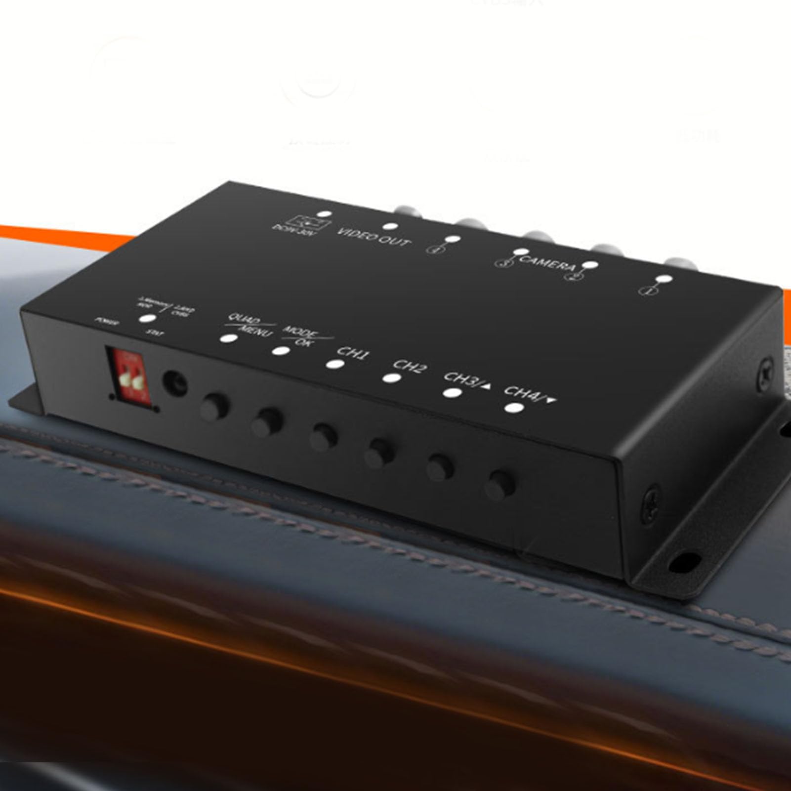 Splitter Video a 4, Multiplexer per Telecamere di Sicurezza CCTV 1080P HD AHD CVBS con 4 Ingressi 1 Uscita N+P Doppio, per Monitoraggio in Tempo Reale di Rimorchi per Autobus e
