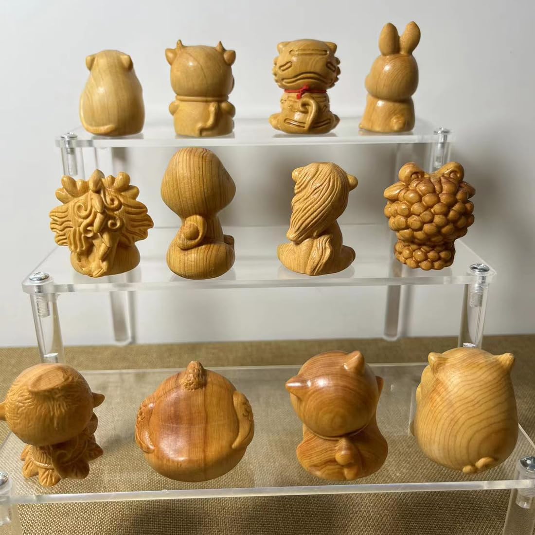 Amazon.com: RCFINE Chinese Zodiac Ox Statue Mini Unpainted Wooden