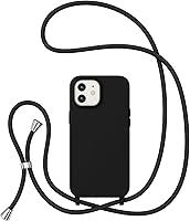 Vista 9 de ZTOFERA Funda para iPhone 12/12 Pro con correa, funda cruzada para teléfono con cordón ajustable para el cuello para el hombro, silicona suave a
