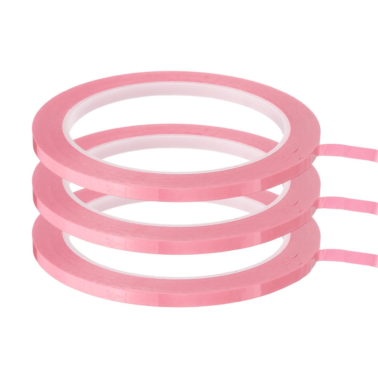 TA-VIGOR Whiteboard Tape 5mm x 66m Self Adhesive Pink 3 Rolls