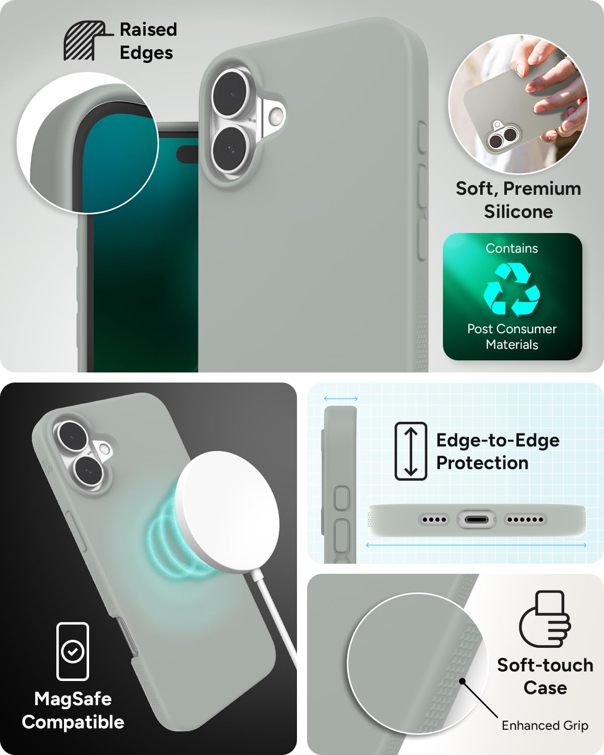 Amazon.com: ZAGG Manhattan Snap Case for iPhone 16 Plus - MagSafe