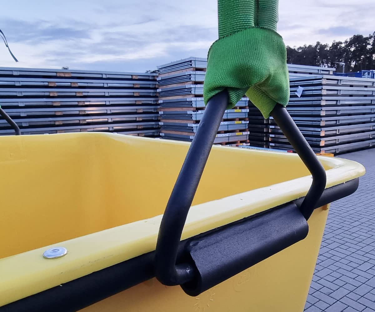 200 Liter Mörtelmulde gelb kranbar frostbeständig umlaufendedr Stahlrahmen mit GS-Siegel Mörtelwanne Mörteleimer