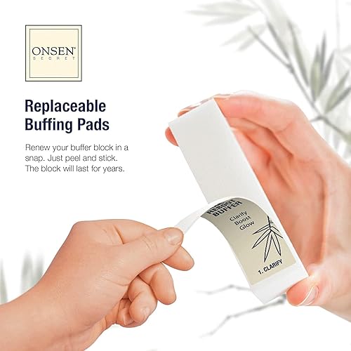 Miniatura 6 de Onsen Secret Kit completo de reinicio de uñas con aceite de cutícula de 0.3 fl oz, lima de uñas de grano 120180 de doble cara, un bloque