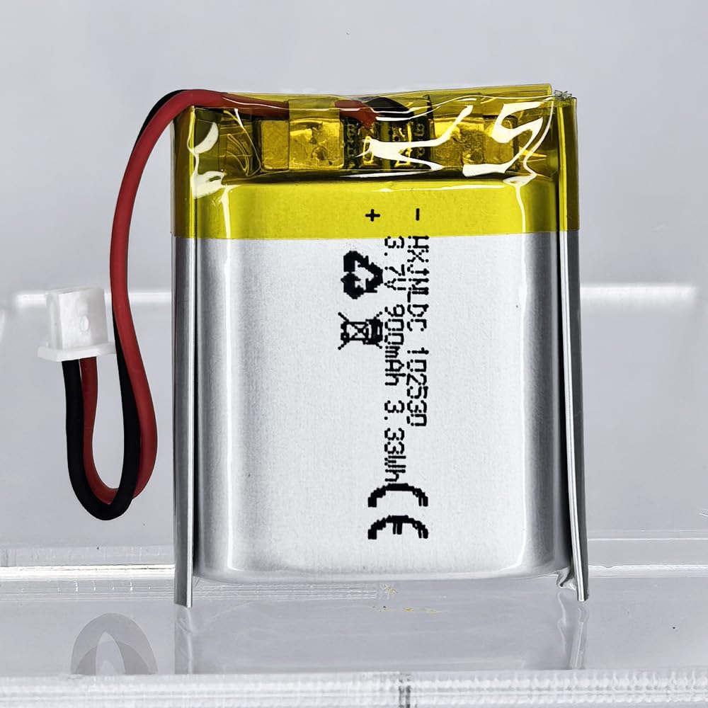 Amazon | DC 3.7V 900mAh 102530充電可能リチウムポリマー電池