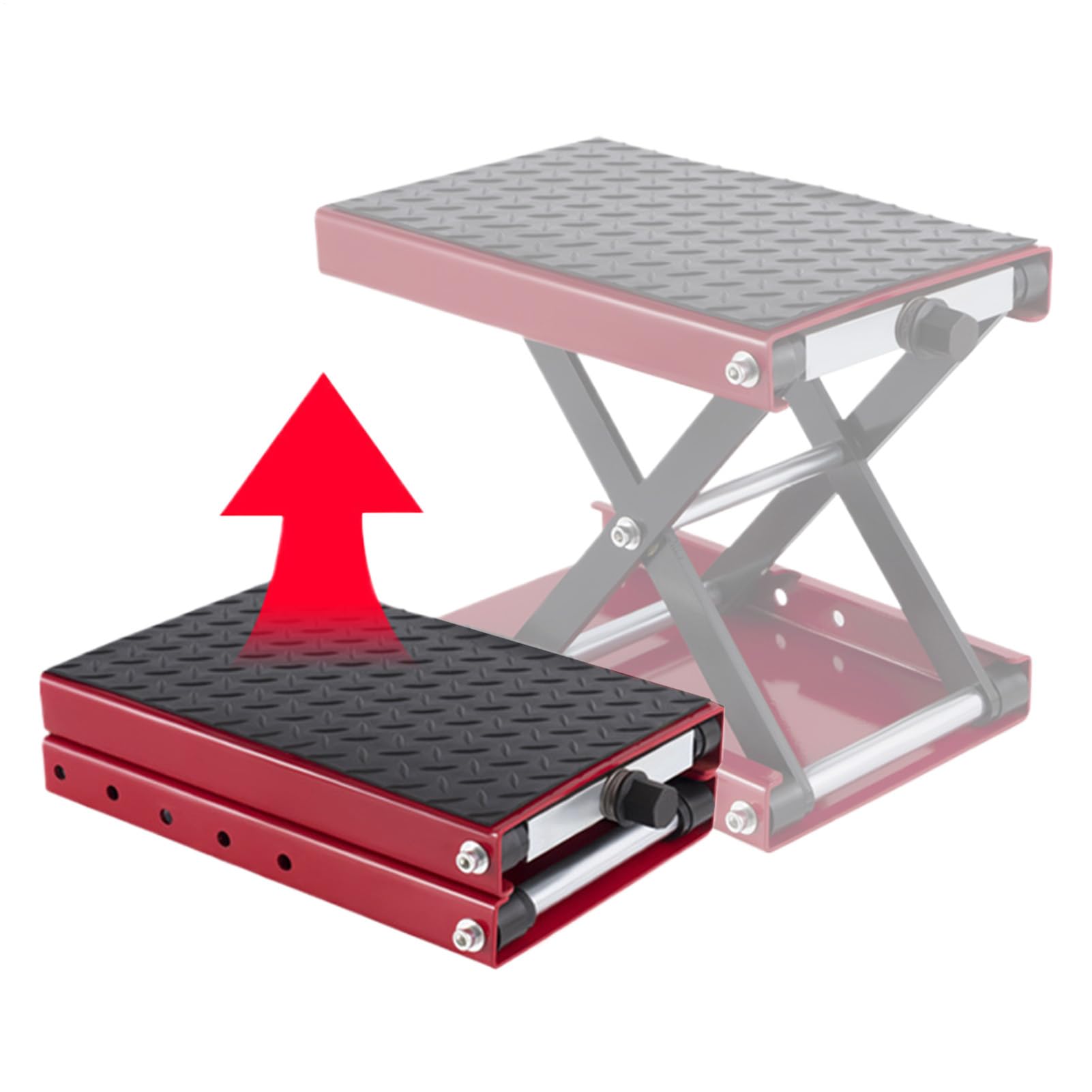 Elevador para Moto Elevador Plataforma Ancha para Moto | Accesorios De Mesa Compactos Resistentes Para Mantenimiento De Scooters, ATV Y Talleres