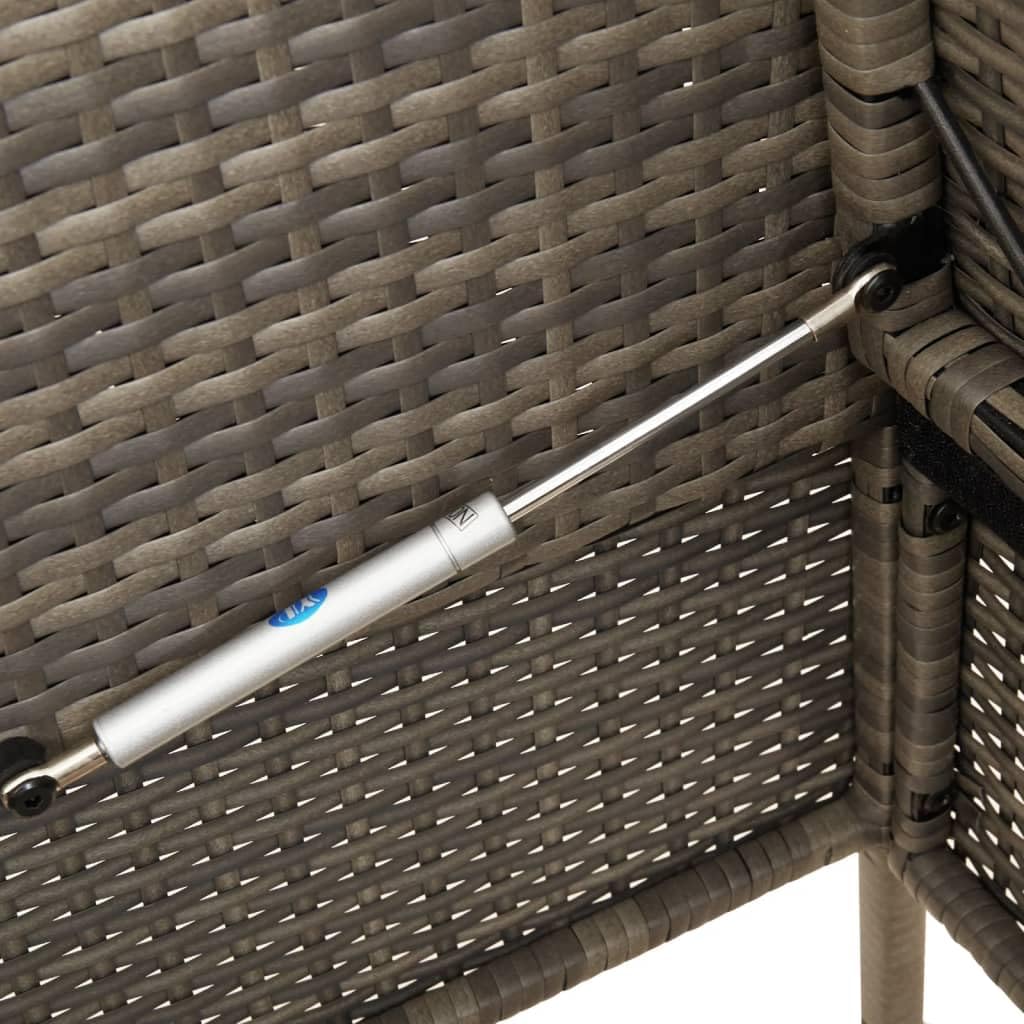 vidaXL Panca da Giardino con Cuscini Grigia in Polyrattan