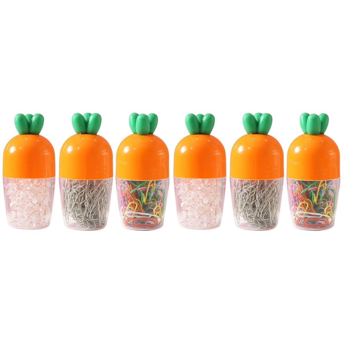 SHINEOFI 2sätze Büroklammern Set Kreative Carrot Paperclips Teiliges Set Bunten Farben Und Silber Praktische Büroklammern Für Dokumente Schule Und Alltag Stabil Und Vielseitig