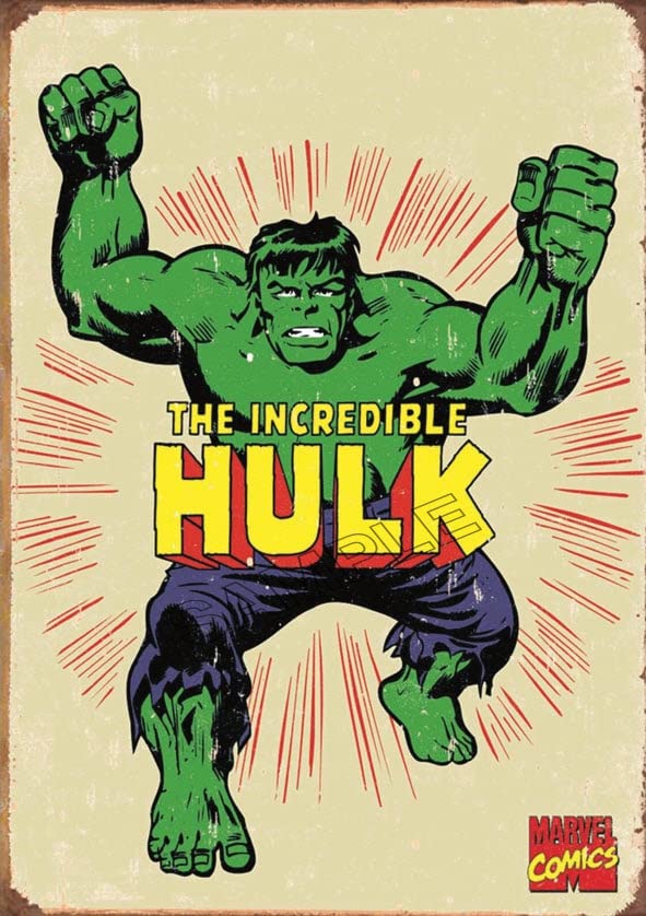 The Incredible Hulk Vintage Poster Movie Film Marvel Comics Superhero Photo Wall Art Picture Poster A4