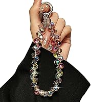 RUIYDZ Sparkling Crystal Beaded Phone Wrist Strap - Short Luxurious Lanyard Keychain Wristlet for Women, Droplet Crystals