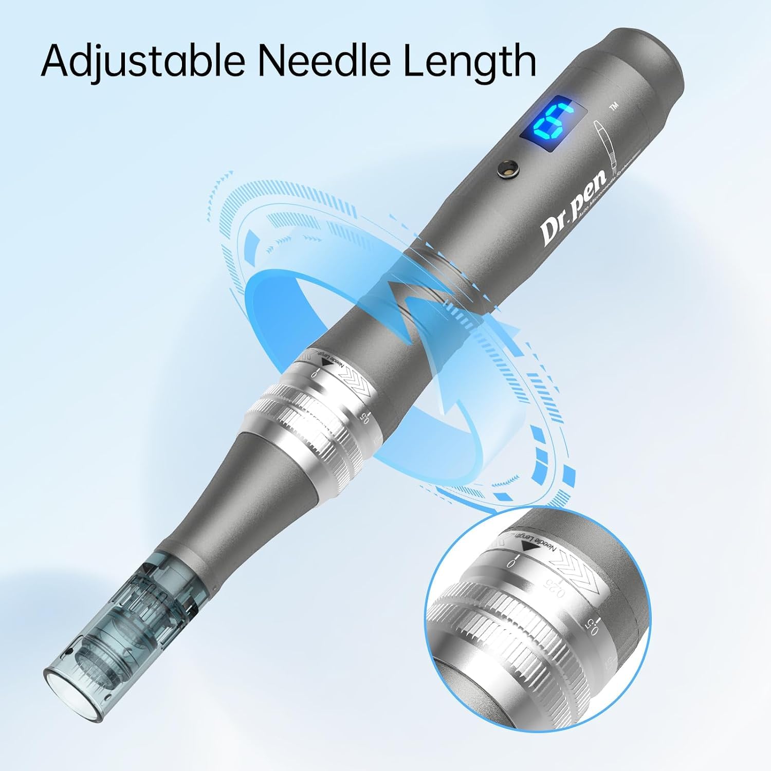 Dr.Pen M8 Microneedling Pen Wireless Micro Needling Devices Hautpflege Tool Kit für Anti-Aging Akne Narben Falten mit 10 Stück Nano Round Patronen