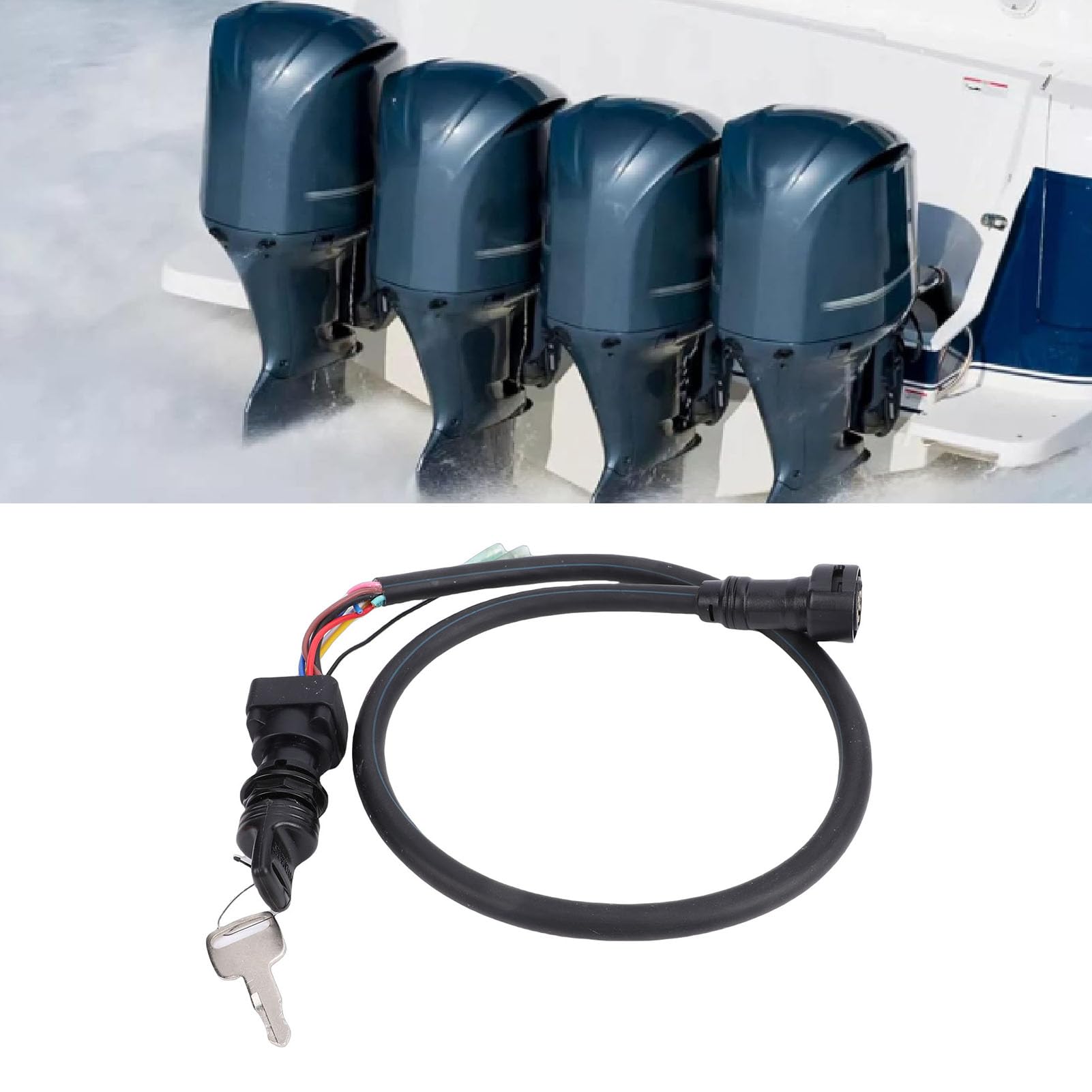 Wyłącznik zapłonu silnika zaburtowego, rozrusznik silnika łodzi z przyłączami typu Plug and Play do wymiany silników zaburtowych