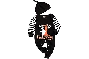 Celebrate Little Prince First Halloween in Style with Our Charming Romper and Hat Set