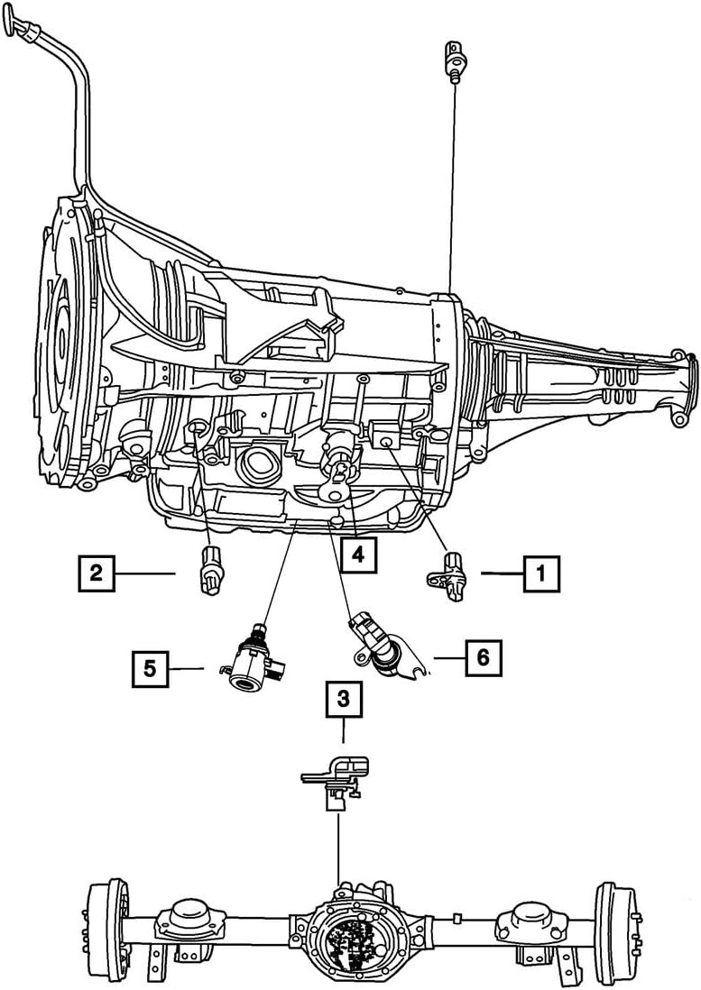 Mopar 52125003AD Abs Wheel Speed Sensor Jeep Wrangler