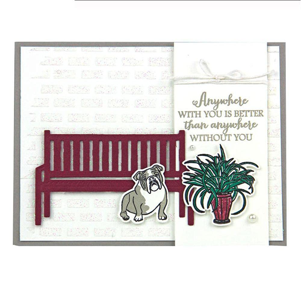 Set Fustelle Metalliche E Timbri In Silicone Per Scrapbooking "I Woof You" - Sagome Per Biglietti E Decorazioni Fai Da Te