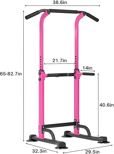 Miniatura 50 de SogesPower Power Tower - Barra de dominadas para gimnasio en casa, equipo de entrenamiento de fuerza de altura ajustable, estación de barra