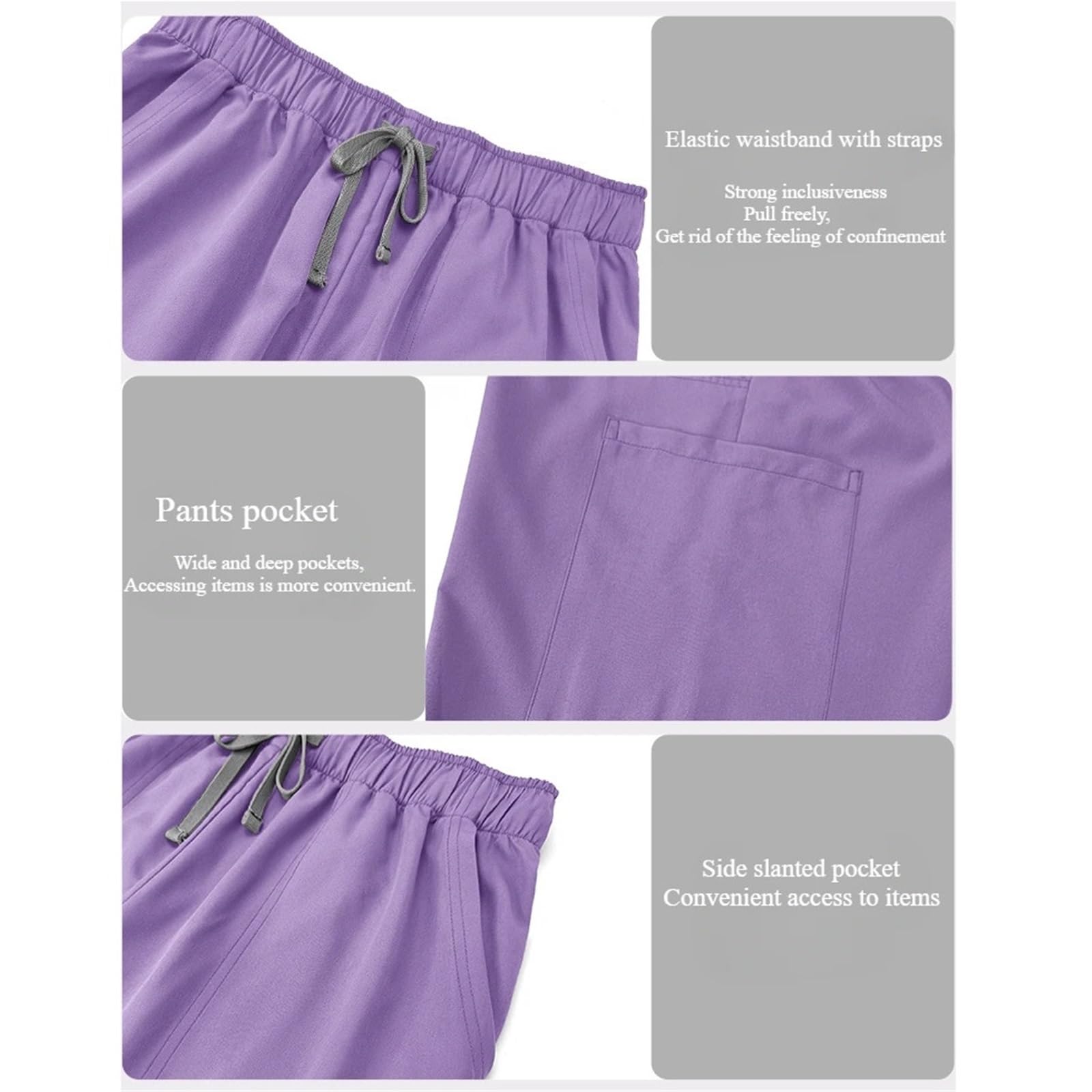 Uniforme Sanitario Mujer Women Jogger Sets Pair Multicolour Suits Uniforms Short Sleeve V-Neck Tops Pocket Pants Set