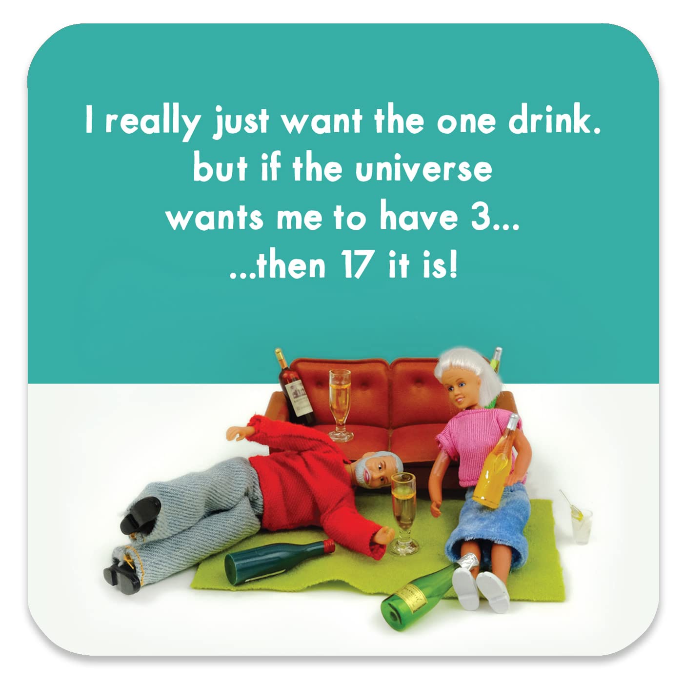 Bold & Bright Coaster Drinks Mat Funny Rude Comedy Humour Novelty Cheeky Joke