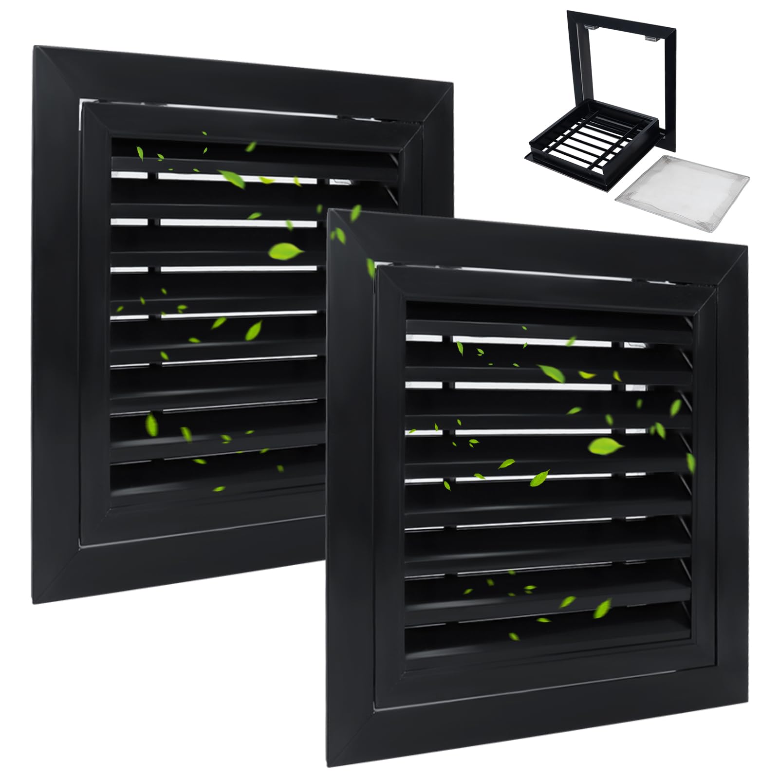 Buy 14"x 14" Aluminum Gable Vent, Shed Vents with Replaceable Screen