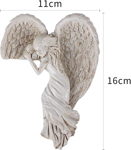Miniatura 7 de Marco de puerta de ángel, estatua de alas de ángel, escultura de ángel en tu esquina, figura de ángel de resina izquierda o derecha, decoración de