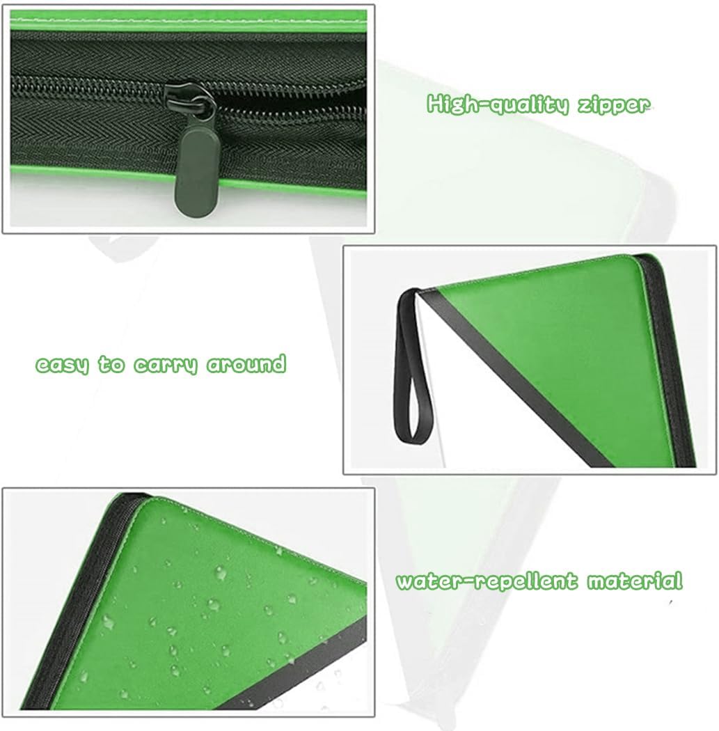 Card Binder with 9 Pockets - Holds Up to 900 Cards, Trading Card Collection Case Book Case Book (Green, 9 Pockets/900 Cards)