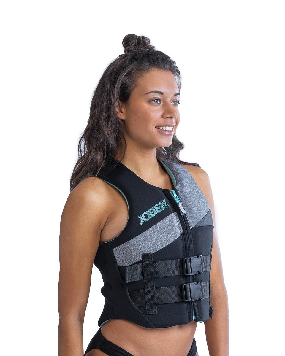 Jobe Damen 50N Neopren Neoprenanzug Wassersport Waterski Jetski Wakeboarden Safety Impact Weste - Top - Cool Grey