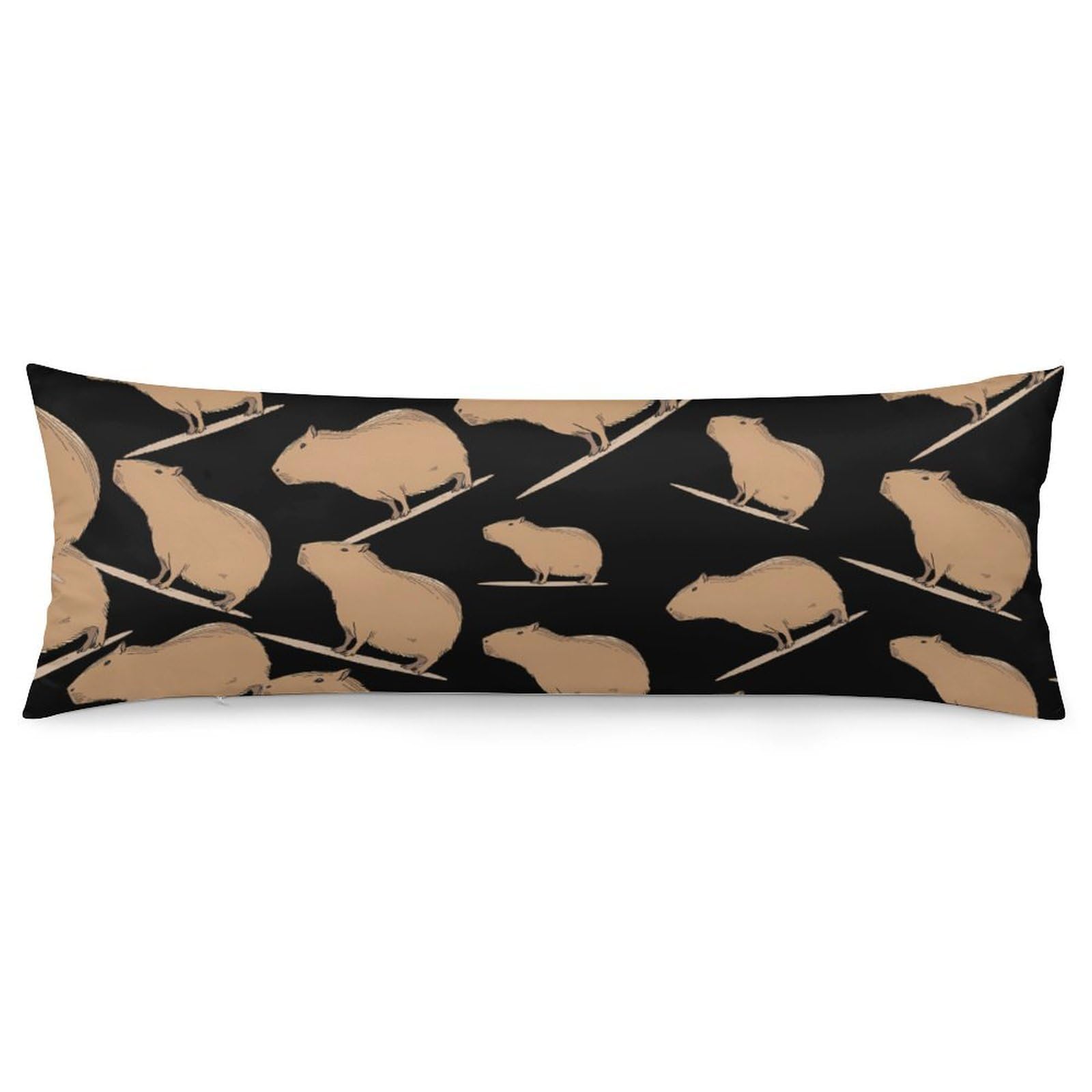 Capybara Throw Pillow Case Long Body Pillow Cover Pillowcase Fashion Accessories Home Decor