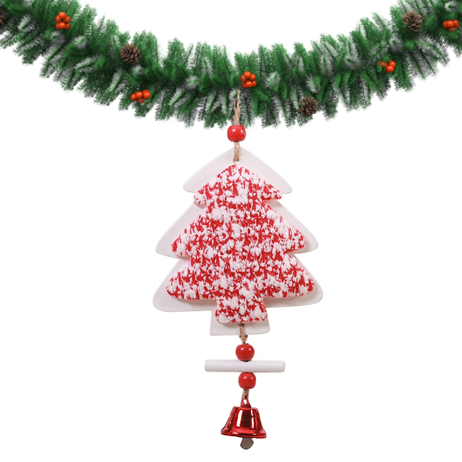 Amazon.co.jp: クリスマスツリーの飾り - 赤と白のニット木製 Amazon.co.jp: クリスマスツリーの飾り - 赤と白のニット木製