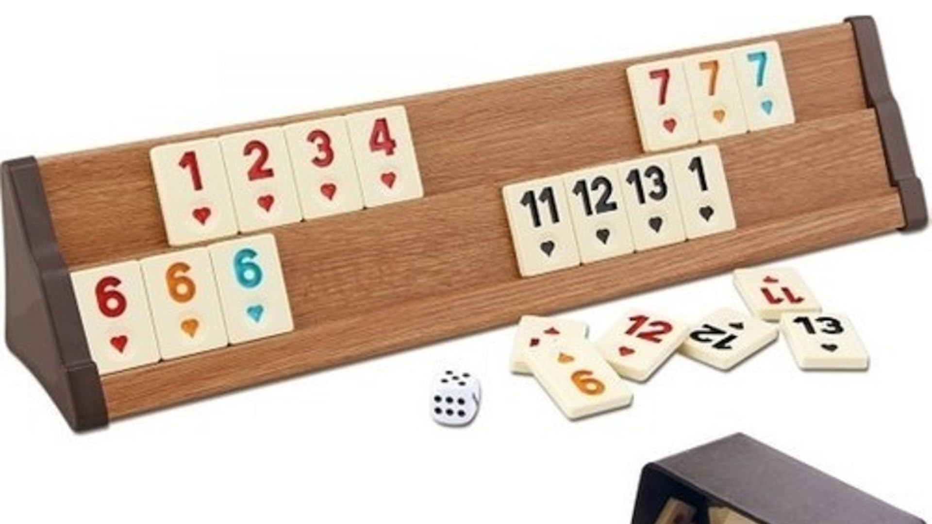 Star Oyun Aletleri Profesjonalny zestaw Rummikub VIP z drewna. Ahsap Okey Takimi, zestaw rummy z kamieniami melaminy, drewno (jasnobrązowy)