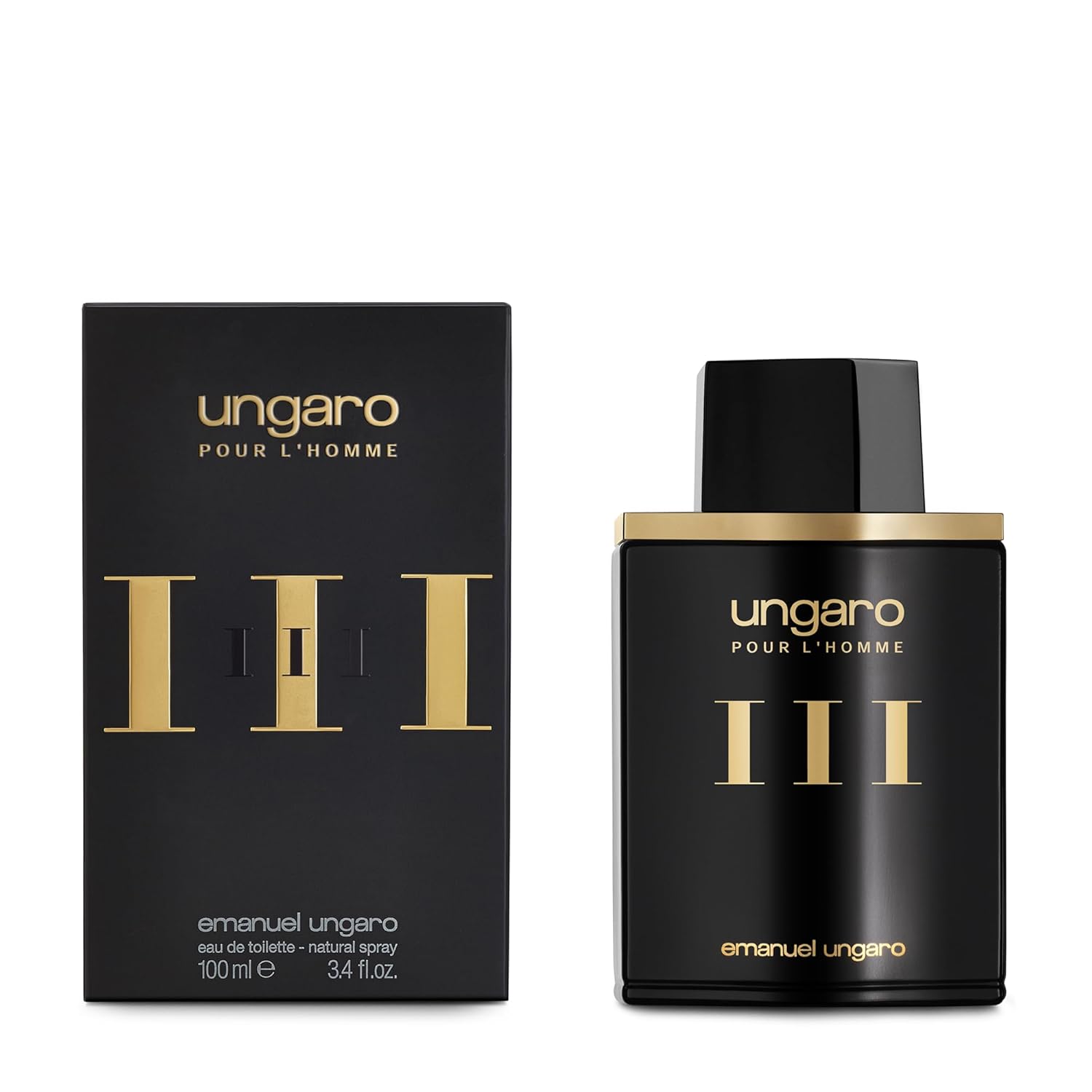 Emanuel Ungaro Pour L'Homme III Eau De Toilette Cologne Spray for Men, 3.4 Fl Oz