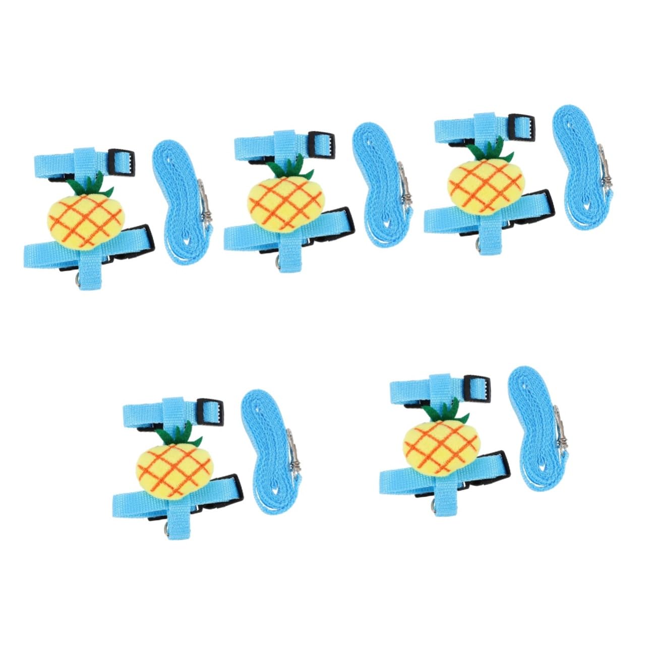 POPETPOP 5sätze Verstellbares Katzengeschirr Mit Atmungsaktives Und Material Ausbruchsicher Für Sommer Cartoon-Design Mit Ananas-Muster Für Katzen Und Kätzchen