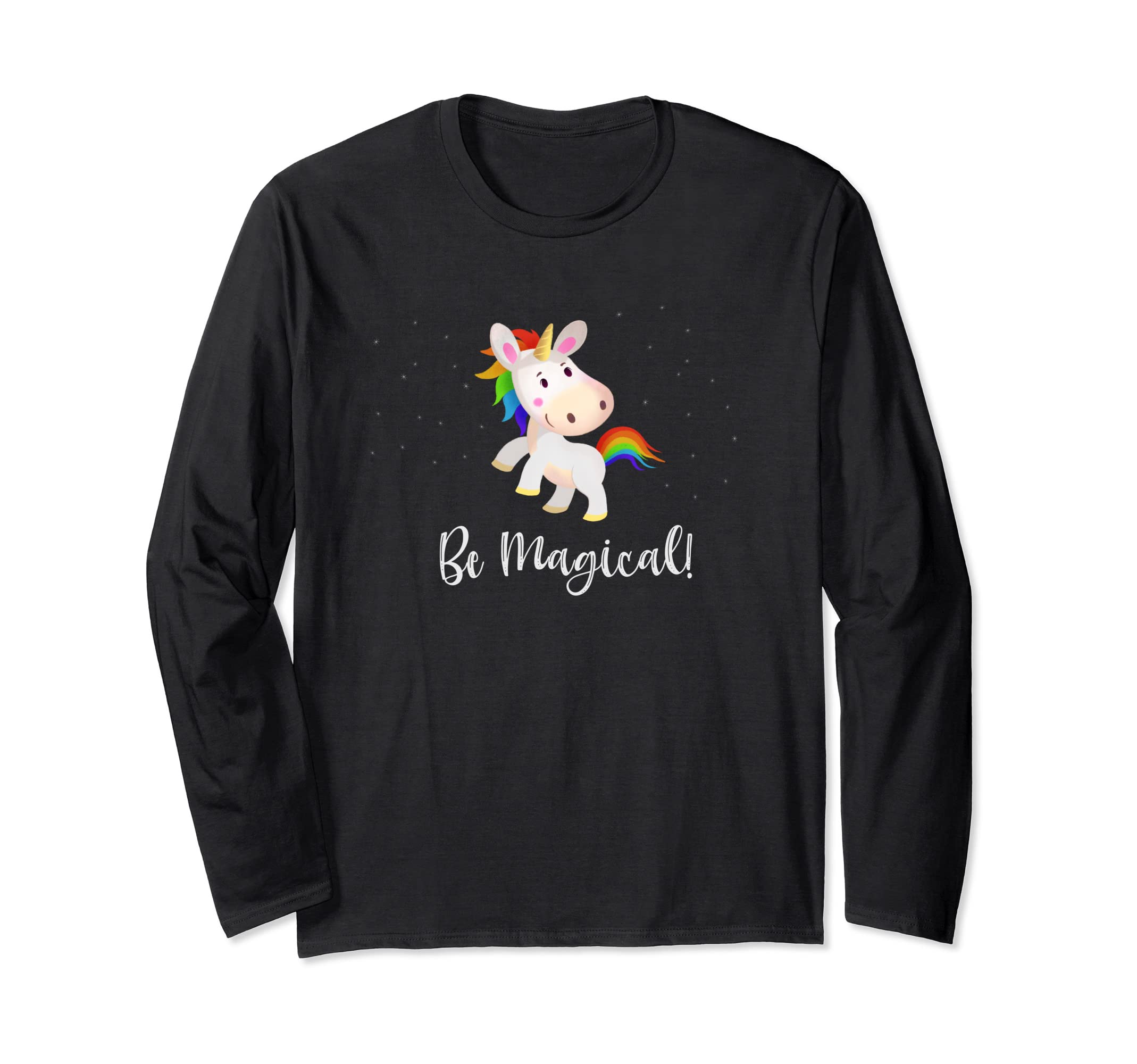 Be Magical Rainbow Unicorn Long Sleeve T-Shirt