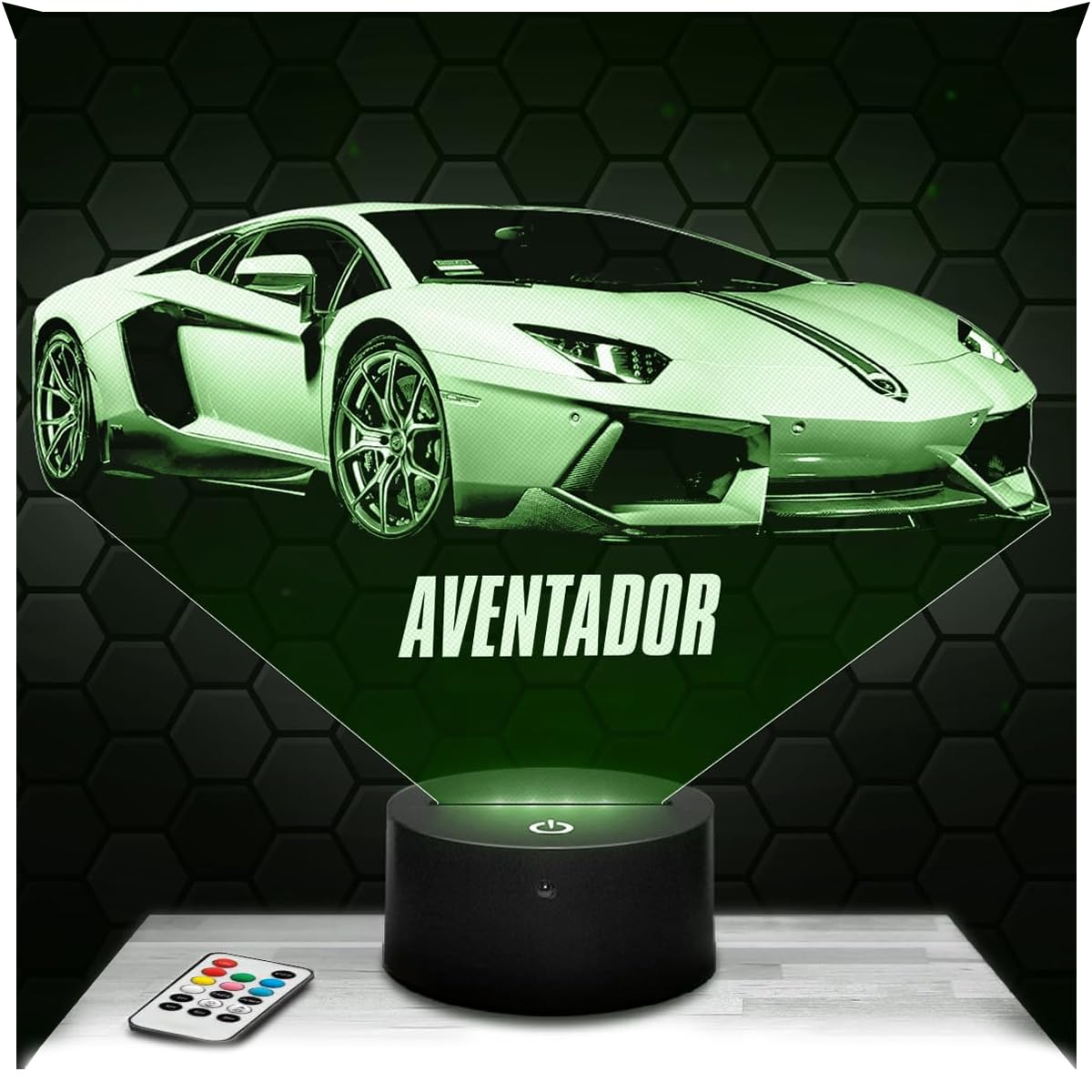 Lampephoto.fr - Lambo Avent ador 3D Lamp 3D LED Illusion Night Light, Christmas Birthday Gift idea for Boys and Girls Children's or Adult Bedroom Night Light, Gifts Merchandising TOP