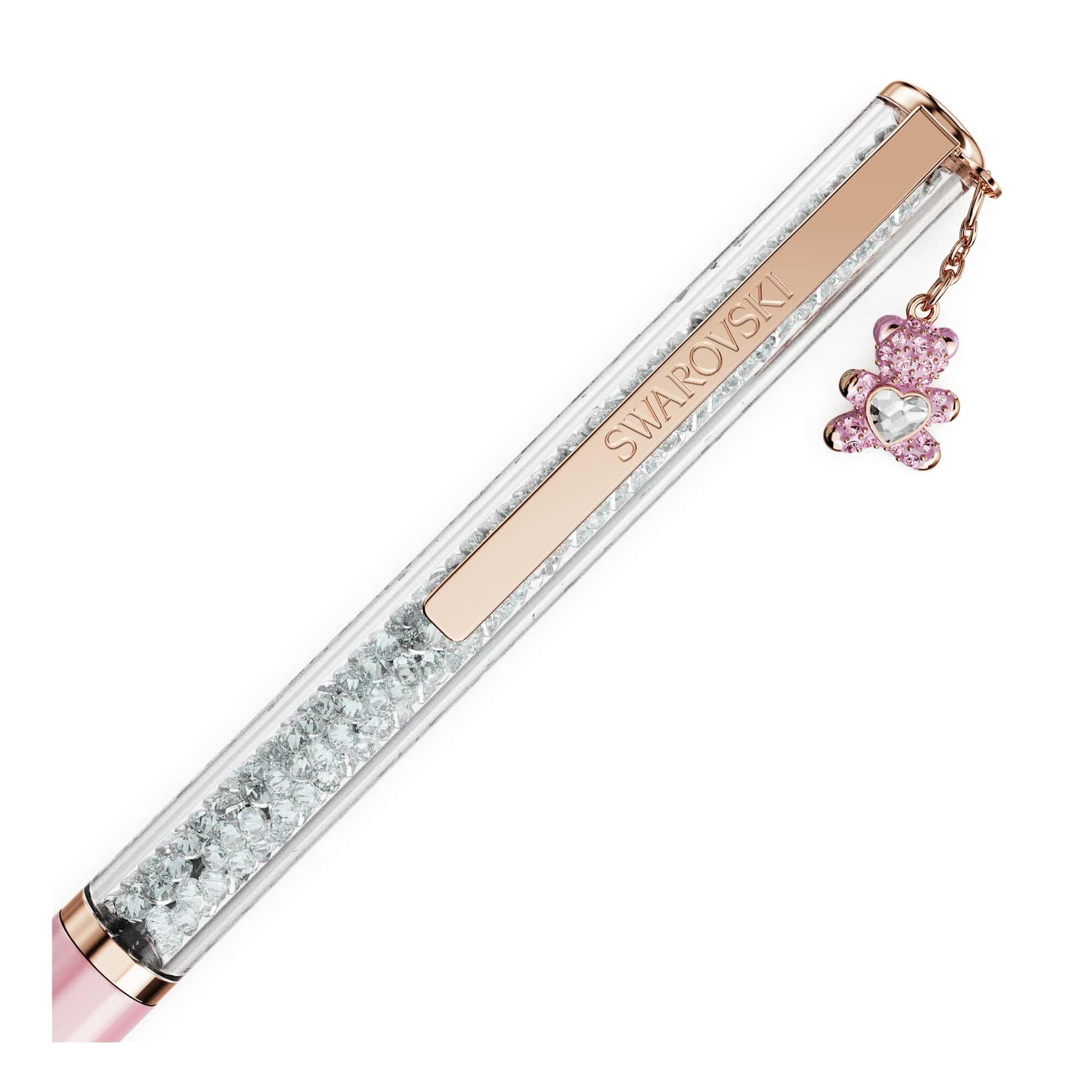 Swarovski Crystalline ballpoint pen Teddy Pink Pink lacquered Rose gold-tone plated — view 3
