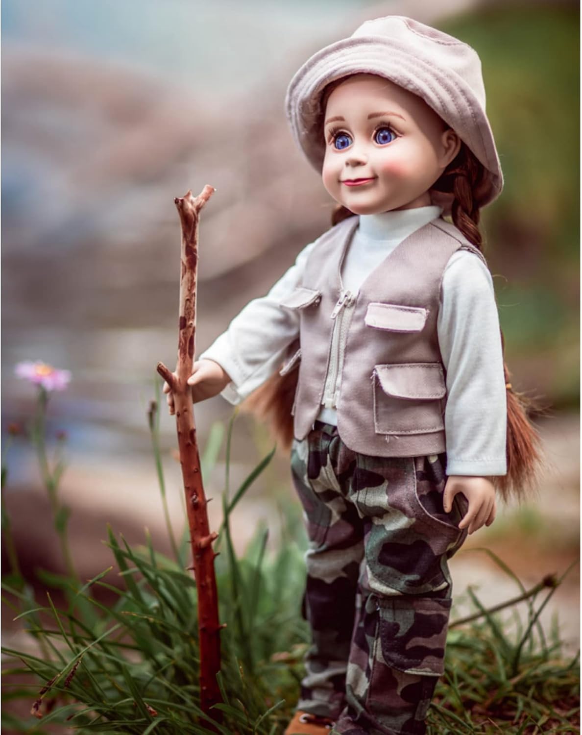 The Queen's Treasures 18 Inch Doll Clothes, 4 Pc Fishing Outfit, Compatible with American Girl Dolls