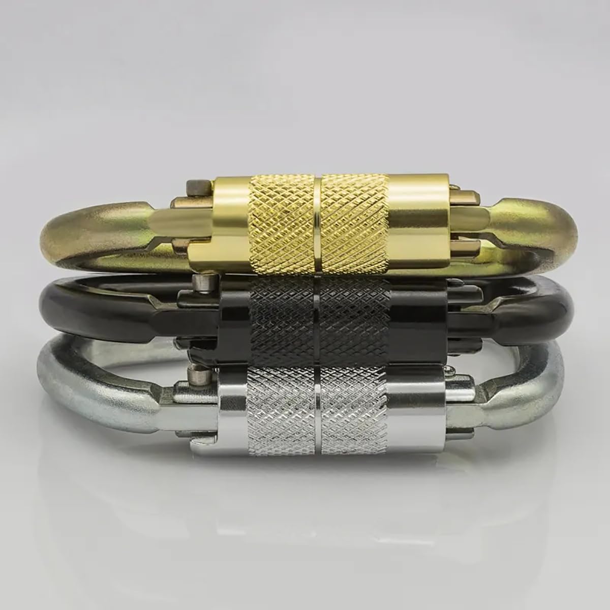 Auto Locking Carabiner 30KN=6500lbs Heavy Duty Large Clip Climbing Carabiner Twist Lock Carabiners for Rock Climbing, Camping, Gym,Rescue (CE Rated,D Shape) - Image 3