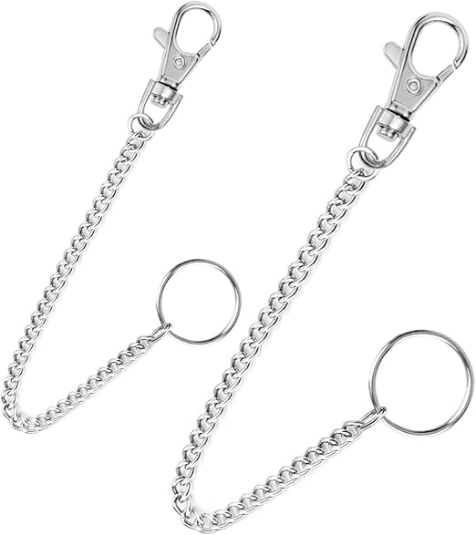 Anezus 2Pcs Chain Belt Set, Wallet Chain, Pants Chain
