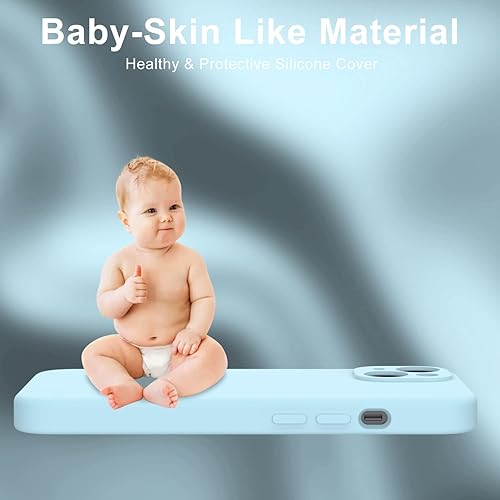 Miniatura 6 de DEENAKIN Funda compatible con iPhone 13 con protector de pantalla, silicona suave y sedosa, funda mejorada para cámara, probada contra caídas de 16