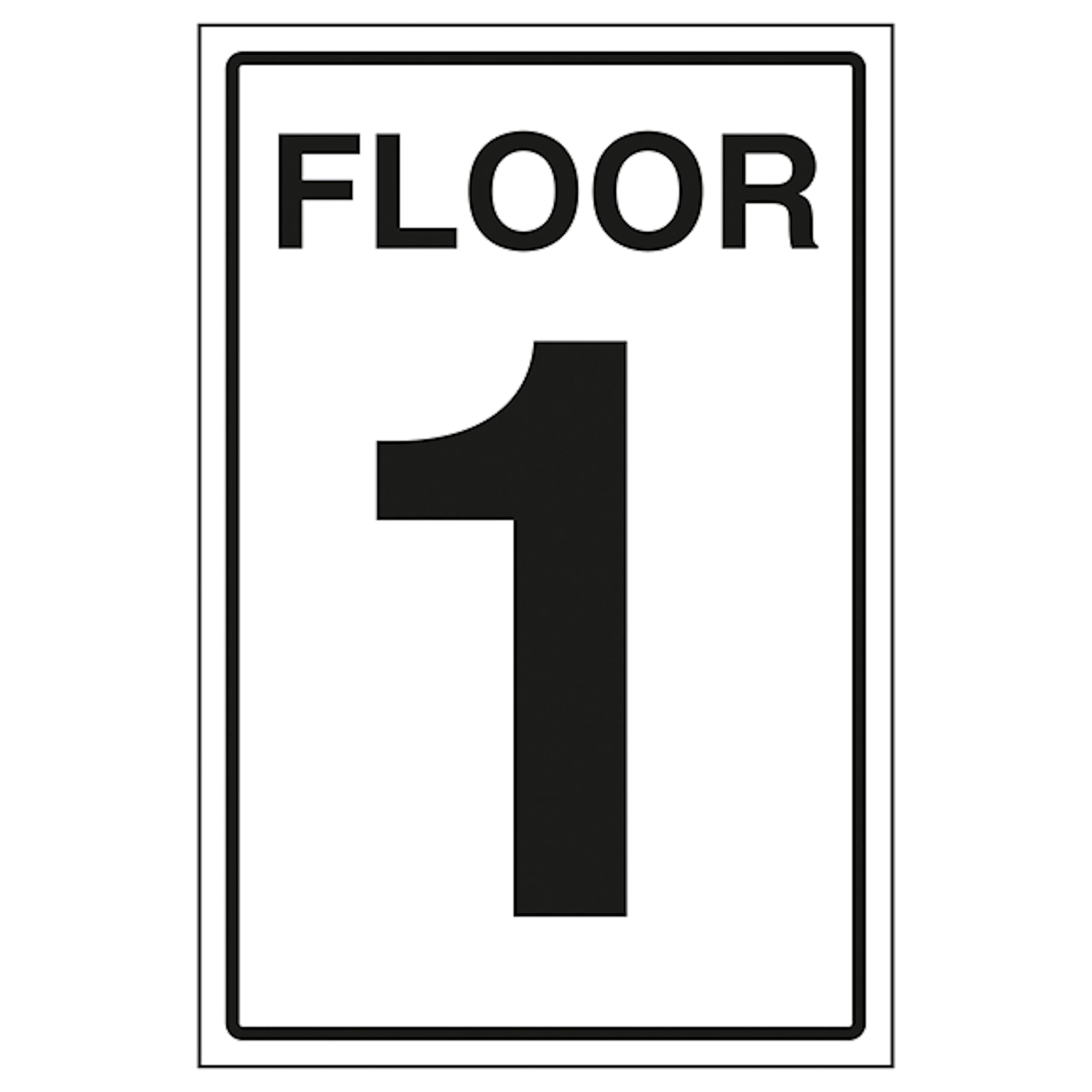 V Safety Floor 1 200 x 300mm - 2mm Rigid Plastic Safety Sign