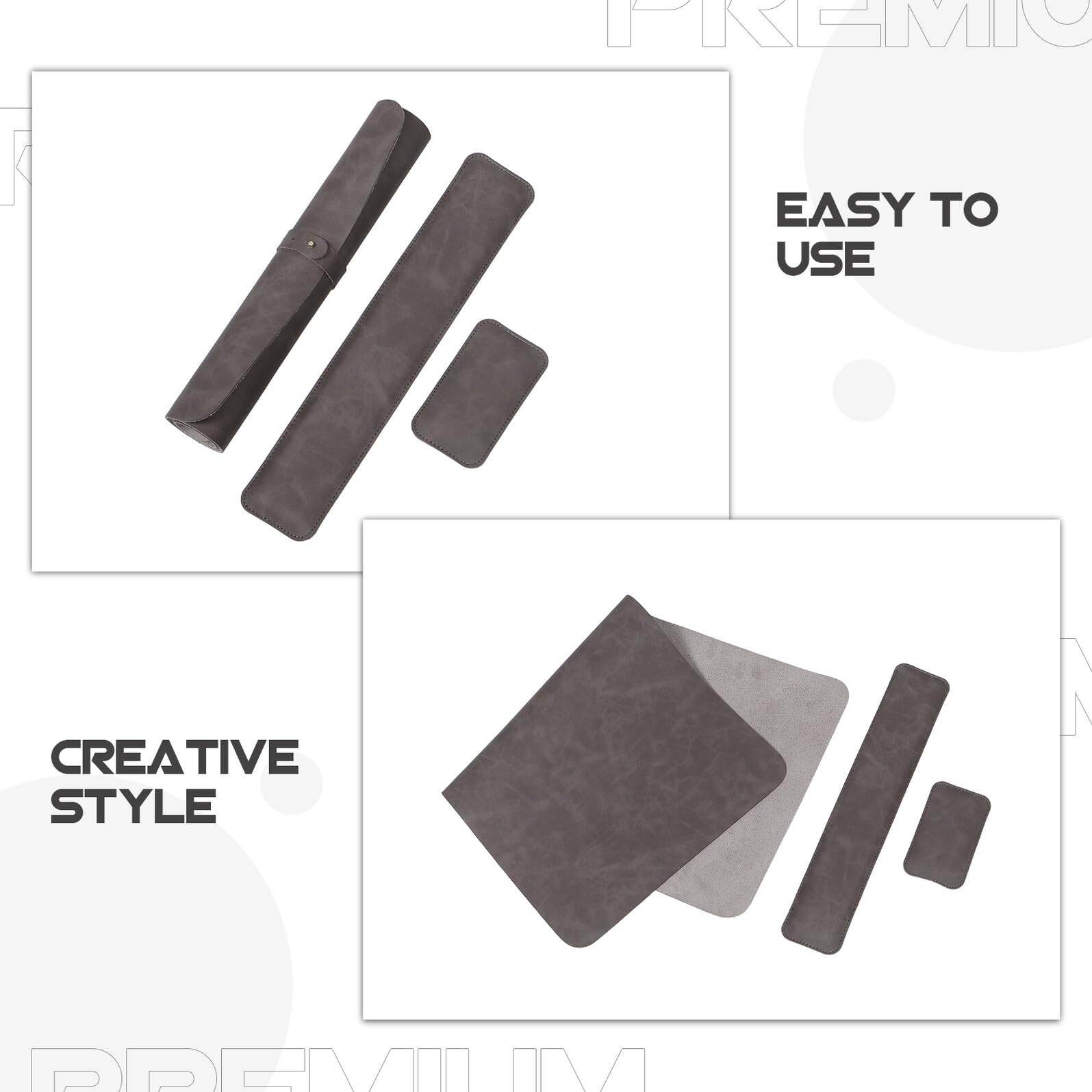 Handauflage-Mauspad-Set Tastaturruhe Gaming-Zubehör Schreibtischzubehör Handgelenk Pause für Maus Computerzubehör Memory-Schaum mit hoher Dichte Dark Grey