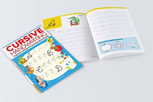 Cursive Handwriting: Small Letters, Capital Letters, Joining Letters and Word Family: Level 1 Practice Workbooks For Children (Set of 4 Books) - Image 4