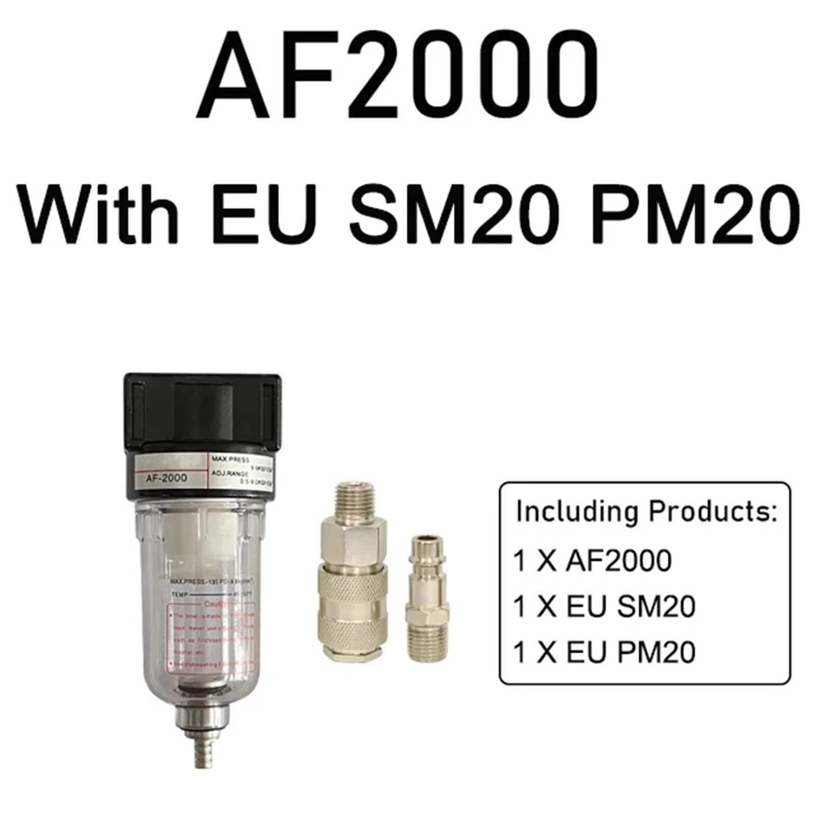 AF2000 separator wilgoci do sprężarki uniwersalny filtr powietrza wody oleju Catch Auto 1/10.2 cm filtr sprężonego powietrza (z armaturą UE)