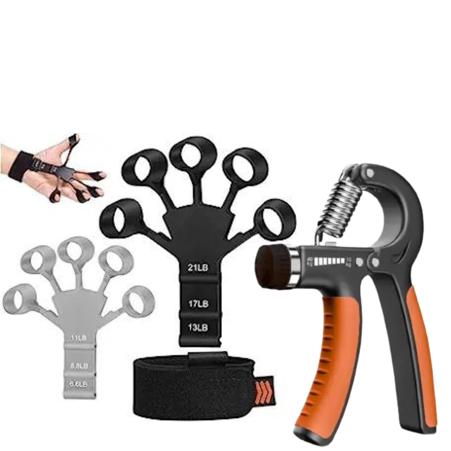 Finger Trainer - Hand Grip Strengthener Extensor Exerciser Grip Finger Trainer for Improved Finger Function And Movement Adjustable Silicone Hand Trainer Grip Force Trainer (B0C4ZND2DJ) Amazon Price History, Amazon Price Tracker