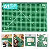 Tujurich Self Healing Cutting Mat, 36' x 24', Double-Sided Rotary Cutting Mat for Sewing, Quilting, Scrapbooking, Fabric & Craft Cutting Board (A1), Green
