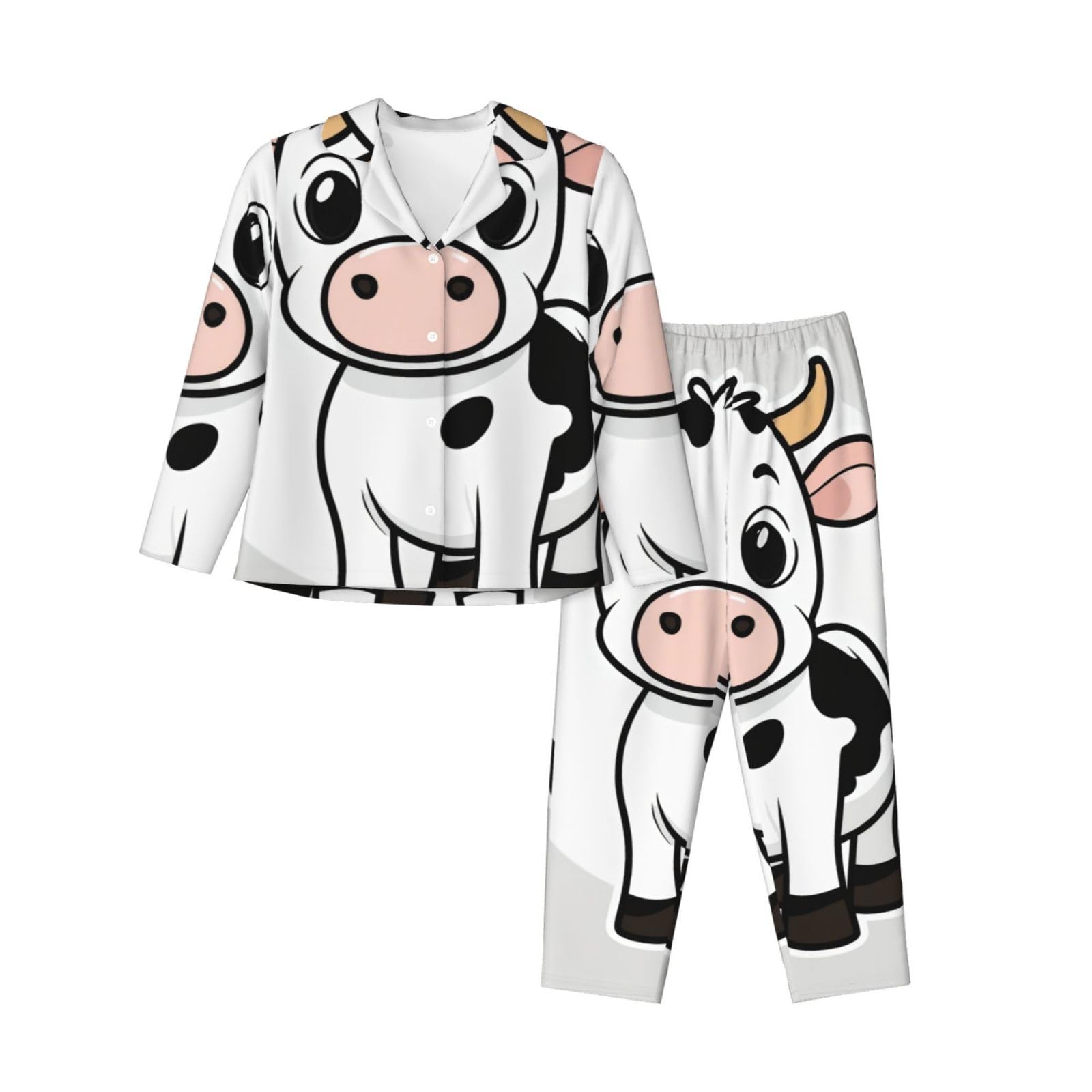 Pyjama 2 pièces confortable avec motif vache laitière original - 8