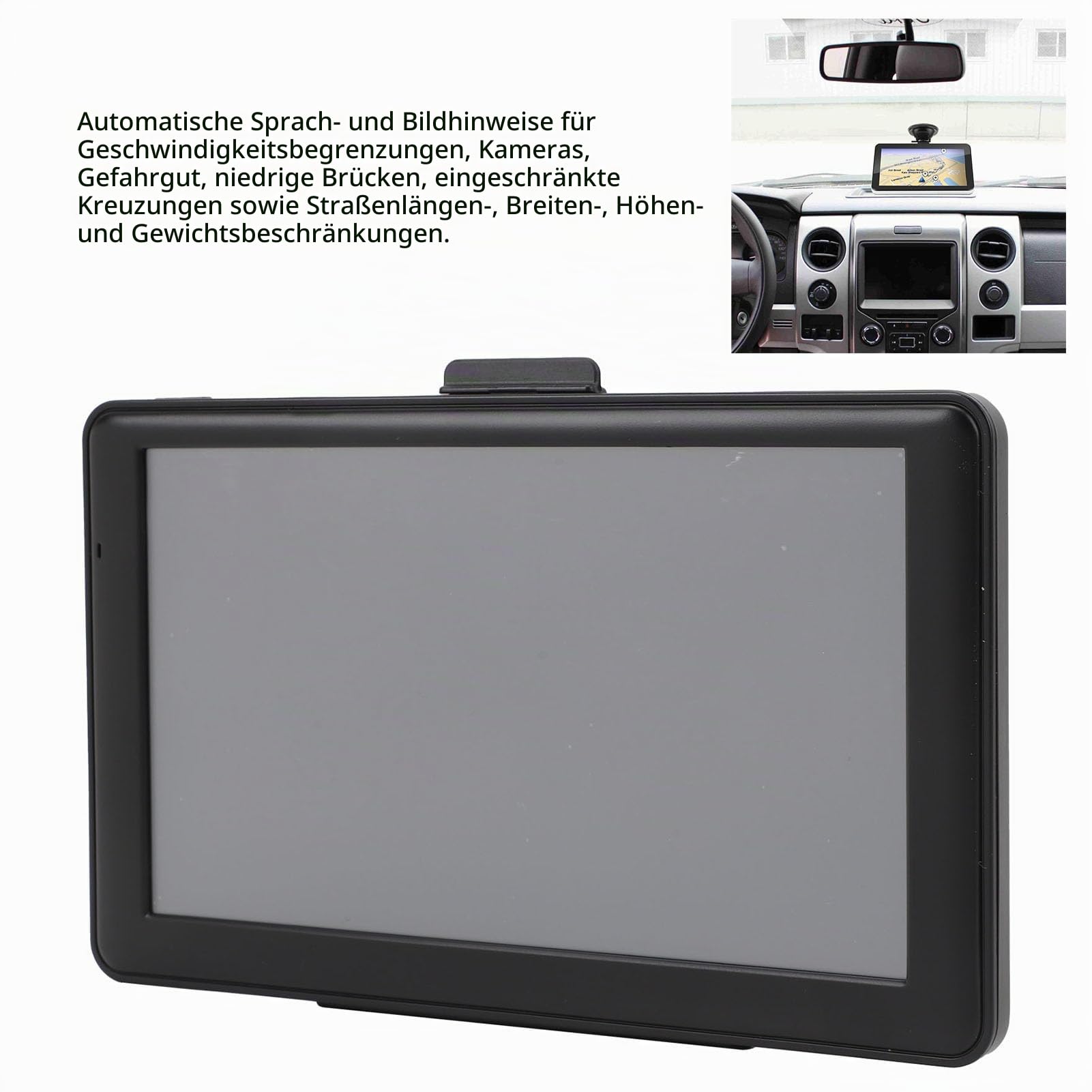 GPS-Navigation für PKW-LKW-Fahrer Mit 7 Zoll Display, 2024, Sprachführung und Radarkamera-Warnung (Asiatische Version)