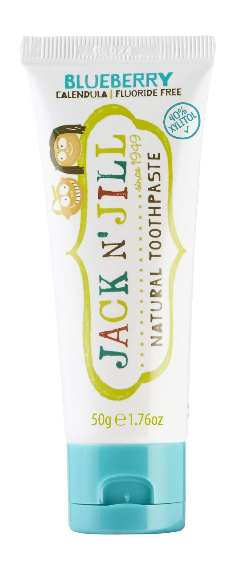 Jack N' Jill Kids Natural Toothpaste, Made With Natural Ingredients, Helps Soothe Gums & Fight Tooth Decay, Suitable From 6 Months+ - 2 x Banana & 1 x Blueberry Flavour Bundle 50g