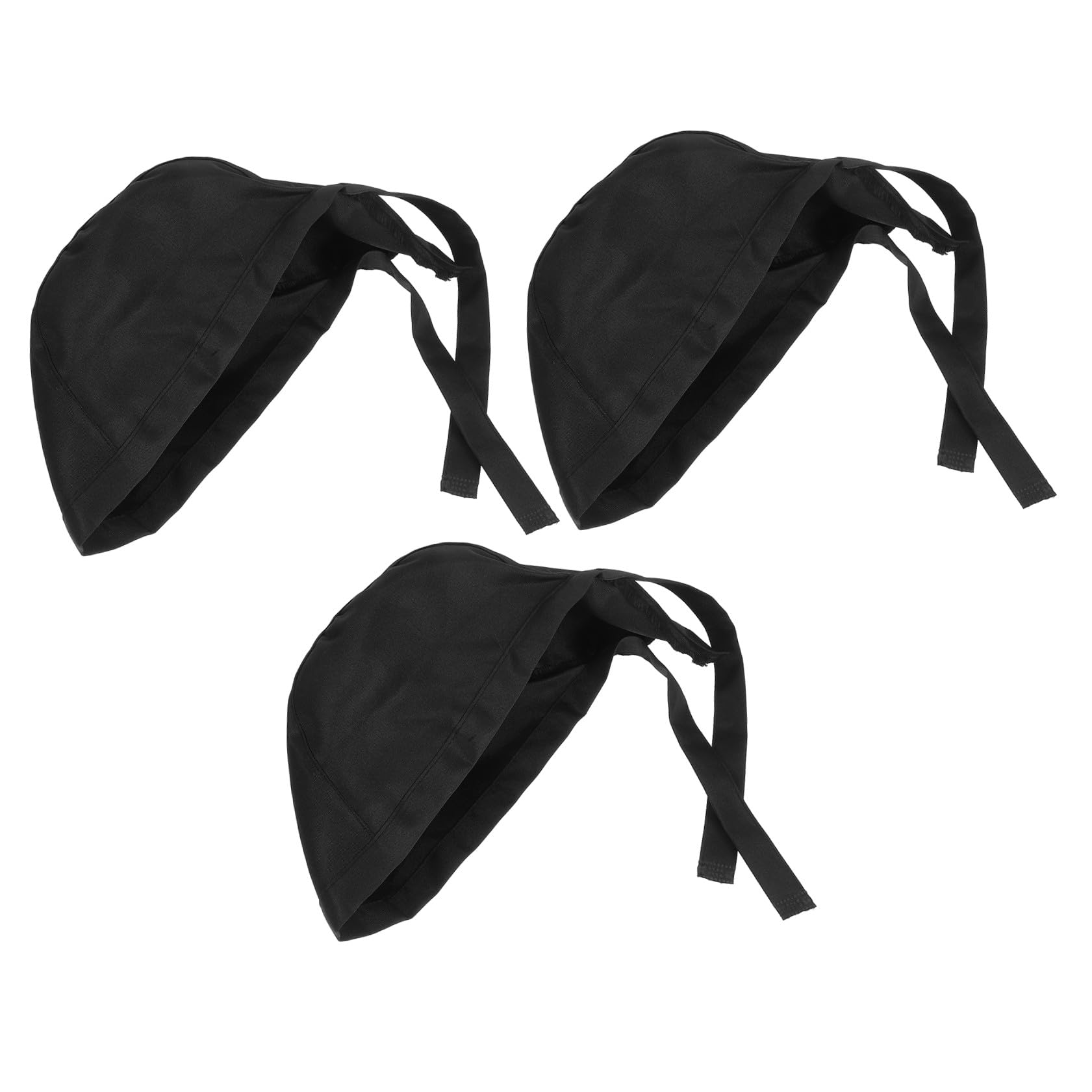 SHERCHPRY 12 Juegos De Gorros De Chef Negros con Espalda Elástica Ajustable para Hombre Y Mujer Gorros De Cocina Cómodos para Chefs 3 Unidades X 12