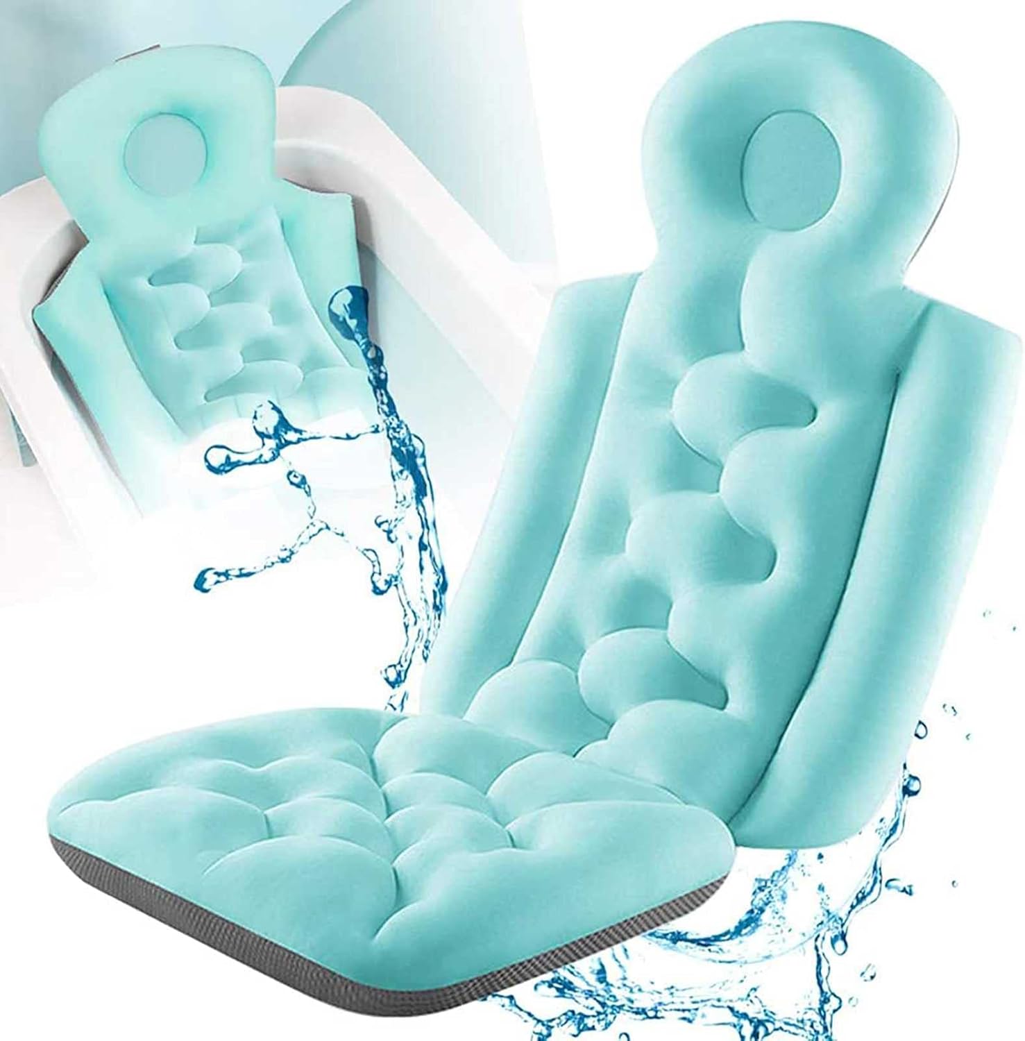 Bath Pillow Full Body Bath Tub Pillow Bath Cushion NonSlip Resistant Bathtub Mat with Comfort