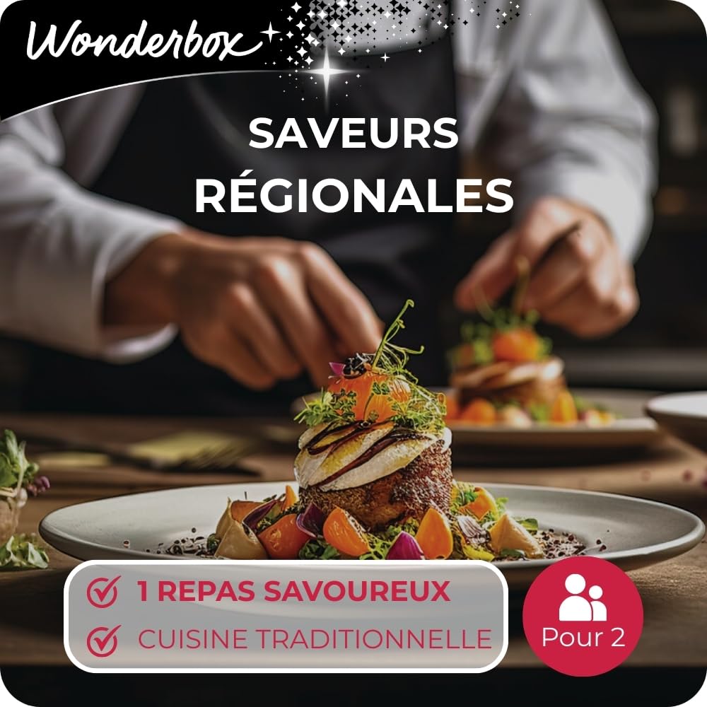 Wonderbox - Coffret Cadeau - Gastronomie - Saveurs Régionales - 1 Repas Complet Aux Saveurs Traditionnelles