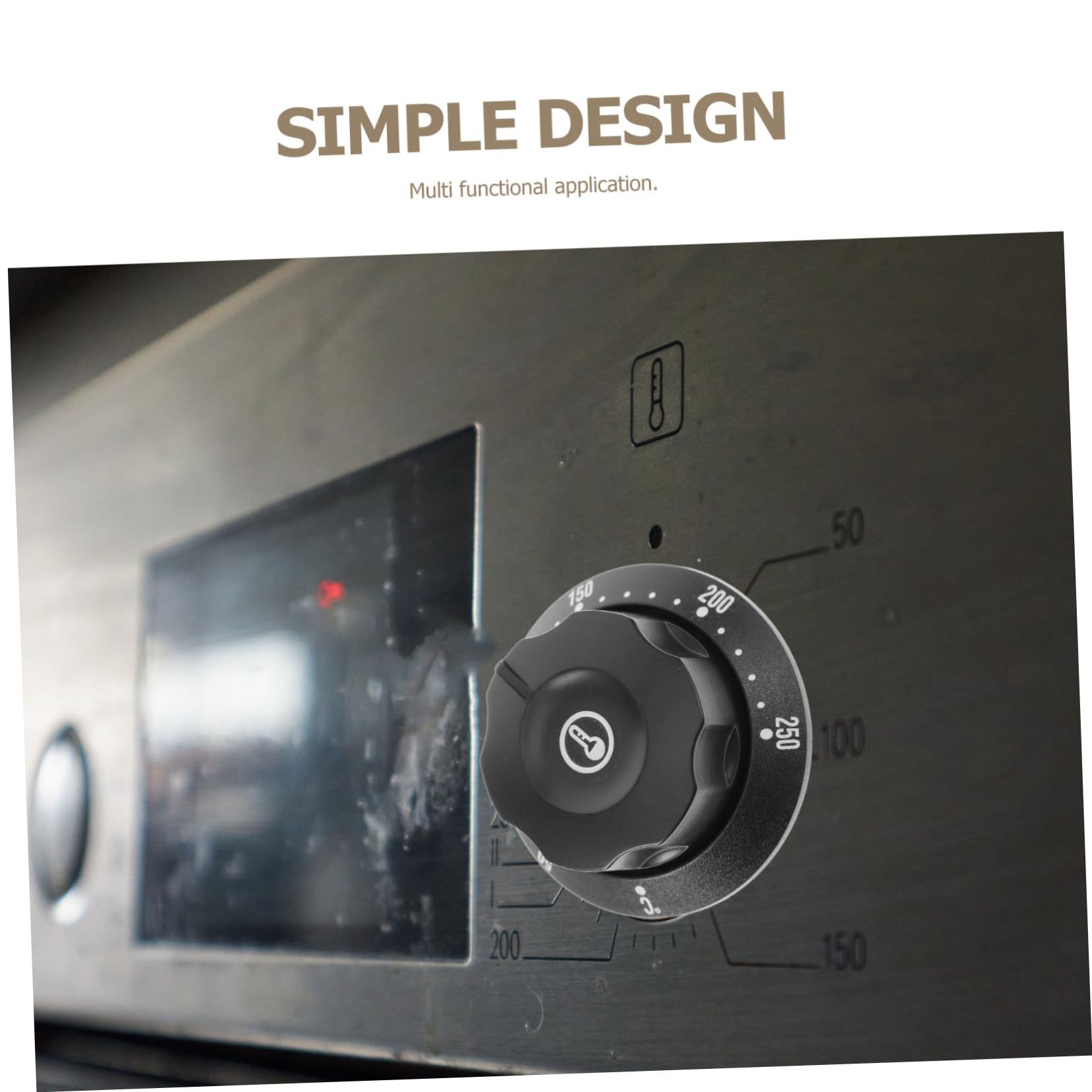 Perilla Termostato Horno Negra Plástico, Dial 50-250℃ Freidoras | Repuesto para Hornos Eléctricos, Escala 50-250℃, Cocción Precisa y Seguridad Control de Temperatura